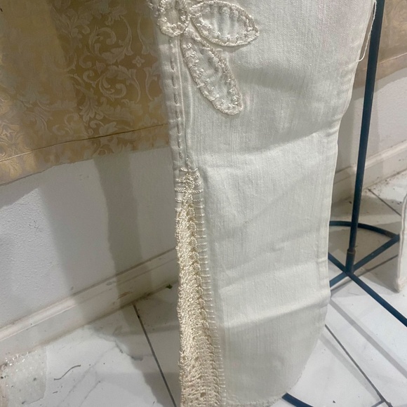 Parasuco Vintage Hand Stitched Embellished Denim Sz 27 - Picture 11 of 14